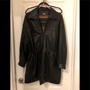 Danier Black Leather Coat